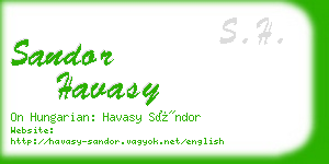 sandor havasy business card